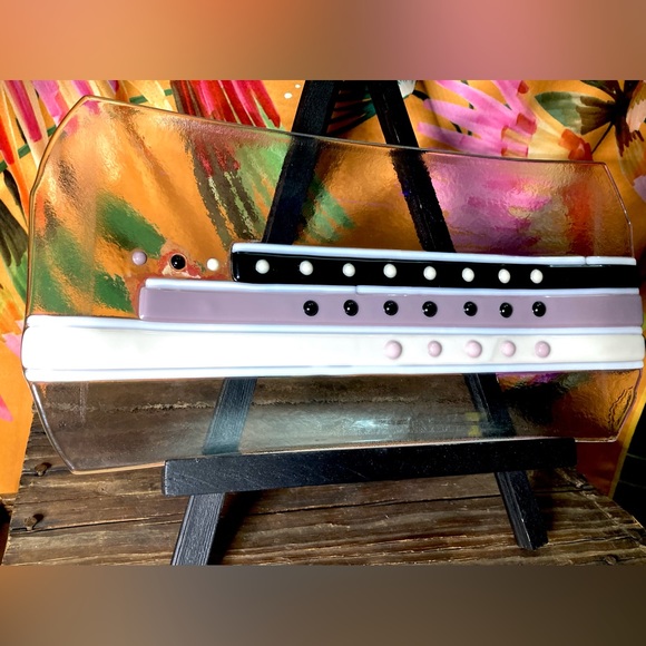 Artisan Fused Glass Sushi Tray Dish - Picture 6 of 9